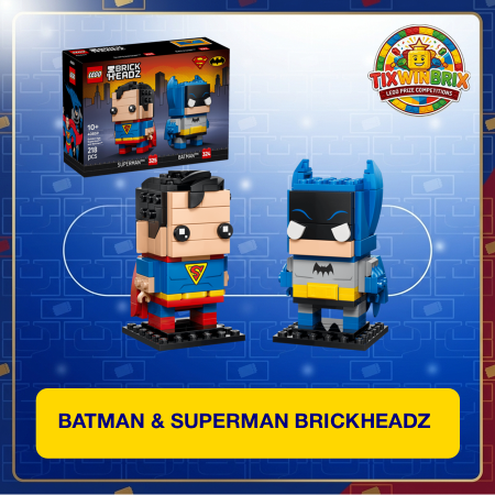 LEGO BRICKHEADZ Golden Age Superman™ and Batman™ Figures